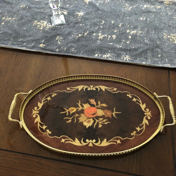 Accents New Italian Inlaid Wooden Tray Made In Italy Poshmark